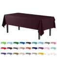 thumbnail image 4 of Exquisite 12 Premium Waterproof 54" x 108" Brown Solid Print Plastic Tablecloths, 4 of 8