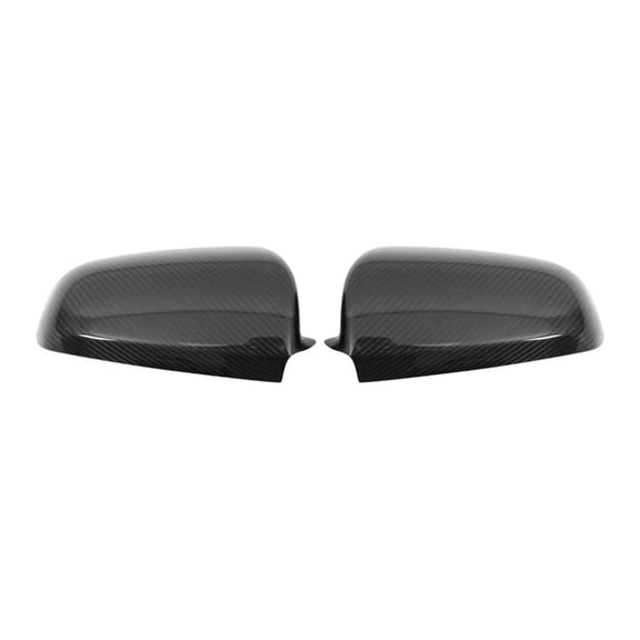 OMAC Side Mirror Cover Caps Fits Audi A4 S4 B6 / A4 S4 B7 2000-2009 Carbon Fiber Black 2 Pcs