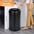 thumbnail image 5 of Lumiparty 17 Gallon Open Top Commercial Trash Can, Stainless Steel Rubbish Bin, Round Garbage Can, for Outdoor, Home Office, Restaurant, Black, 5 of 7