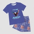 thumbnail image 4 of HCNTES Toddler Baby Boys Girls Independence Day Outfits Set Spring Summer Short Sleeve Shirt and Pants Set 2T 3T 4T 5T 6T 7T 8T 9T Kids 2-piece Pajamas Sleepwear(F02-Blue,11-12 Years), 4 of 7