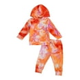 thumbnail image 2 of Qiylii Two Pieces Baby Girls/Boys Tie Dye Hoodie Top+Long Pants Sport Suit, 2 of 7
