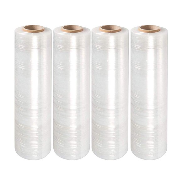 PackageZoom 256 Rolls 15" x 1500 Ft Stretch Wrap Heavy Duty, 55 Gauge High Performance Stretch Film Replaces 80 Gauge Low Films, Clear Hand Stretch Wrap