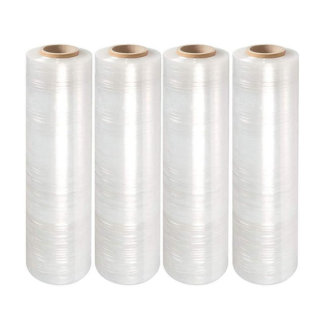 PackageZoom 8 Rouleaux 15 Pouces x 1500 Pieds Film Extensible Haute Performance 55 Gauge Remplace Film Bas 80 Gauge, Film Extensible Transparent
