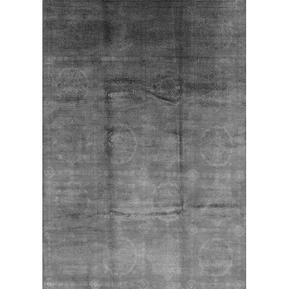Ahgly Company Indoor Rectangle Oriental Gray Industrial Area Rugs, 5' x 8'