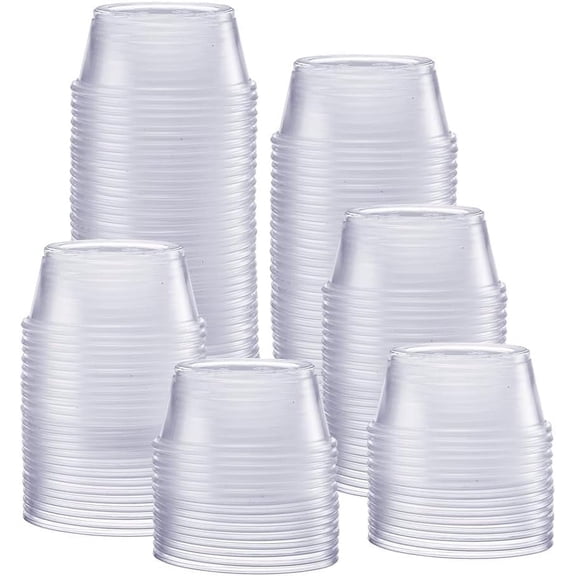 GUSTO 3.25-oz Plastic Portion Cups Disposable Portion Control Containers Pudding Cups, 250-Pack