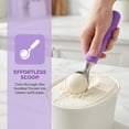 thumbnail image 2 of Ice Cream Scoop, 1 Pcs Stainless Steel Ice Cream Scooper, Comfortable Ergonomic Handle, Easy Release, Easy Clean, for Sorbet Purple 8.9 in, 2 of 7