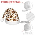 thumbnail image 4 of Haiem Turkey And Thanksgiving3 Pattern Santa Hat Confortable Velvet Christmas Hat for Christmas Party Favors Fit for Adults and Kids, 4 of 6