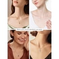 thumbnail image 2 of S.Leaf 925 Sterling Silver Necklace Extender Silver Necklace Extenders for Women Bracelet Extender Necklace Extender Chain Set for Women 2", 4", 6" Inches Hypoallergenic Silver, 2 of 6