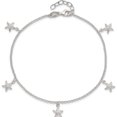 thumbnail image 3 of Sterling Silver Starfish Dangles 9 Inch Plus 1 Ext. Anklet (9 X 1.5) Made In India qg4192-9, 3 of 5