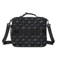 thumbnail image 2 of Game Controller Black Pattern Insulated Lunch Bag with Shoulder Strap and Bottle Holder,Bento School Lunch Bag Box,11x9.5x3.5 Inches, 2 of 5
