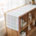 thumbnail image 6 of Table Runners 72 Inches Long Dress Scarves, White Plaid Grid Farmhouse Kitchen/Dining Table Runner, Coffee Tablerunners, Colorful Line Modern Simple Geometric 18x72 Inch, 6 of 9
