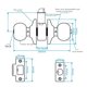thumbnail image 4 of Speravity Perillas de manija de puerta esférica Cerradura de dormitorio de acero inoxidable universal Cerraduras de entrada de baño Herrajes de Herramientas y ferretería Negro 160x75mm, 4 of 6