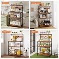 thumbnail image 3 of CONCETTA 23" Baking Rack, Microwave Oven Rack, Pot Rack, Baking Utensils, Kitchen Household Use, Three Layers, Rustic Brown, 3 of 8