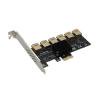 Tarjeta vertical PCI-E 1 a 6 Hub multiplicador USB 3.0 Tarjeta de expansión de minería BTC