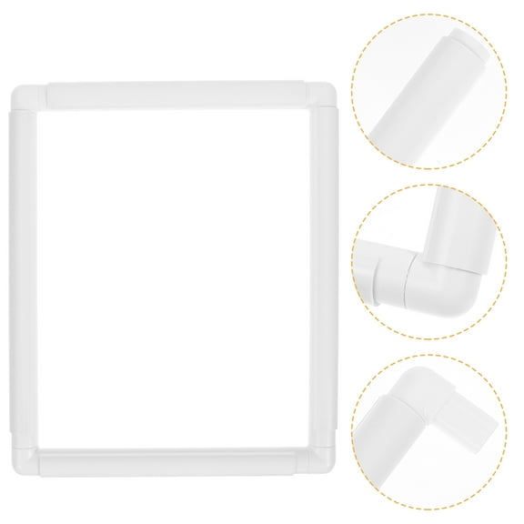 OFFIGAM White Plastic Embroidery Hoop Holder for Cross , Sewing, and Craft Accessories Organizer