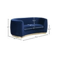 thumbnail image 3 of Meridian Furniture Julian Contemporary Velvet Loveseat in Navy, 3 of 7