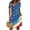 Light Blue, variant on Women's Independence Day 250 Years Anniversary Patriotic Dress Short Sleeve Button Neck Printed Star Pattern Round Neckline Casual Comfortable Daily Wear USA Flag Summer Dress 4th of July Blue L