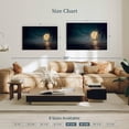 thumbnail image 4 of Elephant Stock Harvest Moon Wall Art - Horizontal Canvas Wall Art - Living Room Wall Decor - Astronomy & Space Canvas - Black And Teal Decor - 45" x 30", 4 of 8