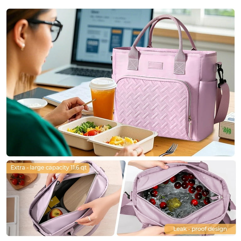 LOVEVOOK Laptop Teacher Tote Bag For Women, Work Nurse Bag With Large Cup Holder, Quilted Diaper Bag For Travel, Computer Women's Handbags For Teacher Gift, Apricot-brown, 15.6 Inch