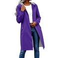 thumbnail image 2 of GUACER Trench Coats for Women Long Hooded Lightweight Zip-Up Windbreaker Jacket with Striped Lining, 2 of 8