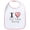 Petal Pink, variant on CafePress - I Heart Dirt Track Racing Bib - Cute Cotton Cloth Baby Bib, Toddler Bib