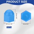 thumbnail image 2 of Uxcell 100 Pcs Hex Nut Cover, M16x10x14mm Nylon Screws Bolt Covers Caps Dome Acorn Hex Head Protection Cap, Blue, 2 of 7