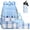 Blue, variant on 4 in 1 School Backpack Set Plaid Bookbag with Insulated Lunch Bag, Pencil Case & 14oz Stainless Steel Water Bottle