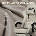 thumbnail image 6 of HLDIRECT Gaming Chair, Ergonomic Fabric Gamer Chair, Video Game Chair with Footrest and Massage Lumbar Cushion, Computer Office Chair, 6 of 9