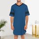 thumbnail image 2 of Pijamas de manga corta para hombres Casual Henley Sleep Shirt Pullover Simple Homewear Sets Hugtrwg Para estrenar, 2 of 9