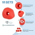 thumbnail image 3 of Rock Climbing Holds, 10 Pcs Climbing Rock Wall Grips with Single Holes for Playground Accessories, Red-D, 3 of 7