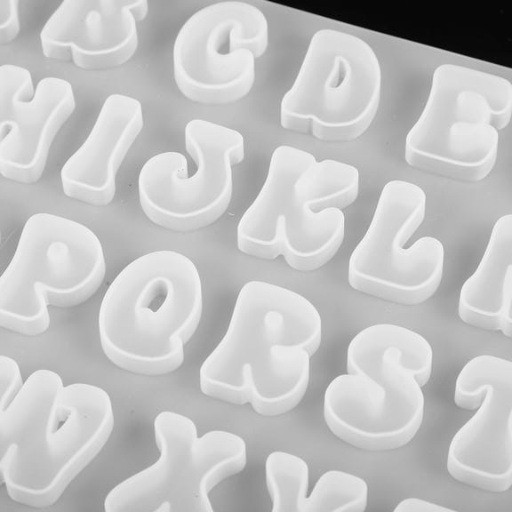 Toyvian Easy Release Transparent Silicone Molds for Letter Candy Fondant and Cake Baking
