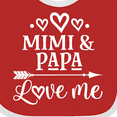 thumbnail image 4 of Inktastic Mimi and Papa Love Me Boys or Girls Baby Bib, 4 of 4