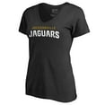 thumbnail image 2 of Women's Black Jacksonville Jaguars Wordmark V-Neck T-Shirt, 2 of 3