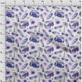 thumbnail image 4 of oneOone Cotton Silk Medium Purple Fabric Tropical Hawaii Fabric For Sewing Printed Craft Fabric By The Yard 42 Inch Wide, 4 of 4