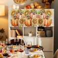 thumbnail image 7 of Thanksgiving Pumpkin Valances for Windows, 54 x 18in, Sunflower Fall Harvest Linen Texture Rod Pocket Kitchen Valance Curtain Light Filtering Window Treatments for Living Room Bedroom, 1 Panel, 7 of 7