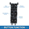 thumbnail image 3 of Interruptor de ventana eléctrica Unique Bargains para el lado del conductor delantero izquierdo para Hyundai Elantra GT I30 2014-2016 Negro, 3 of 7