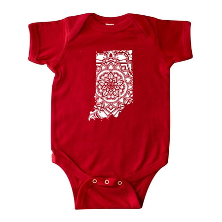 

Inktastic Indiana Silhouette Mandala Gift Baby Boy or Baby Girl Bodysuit