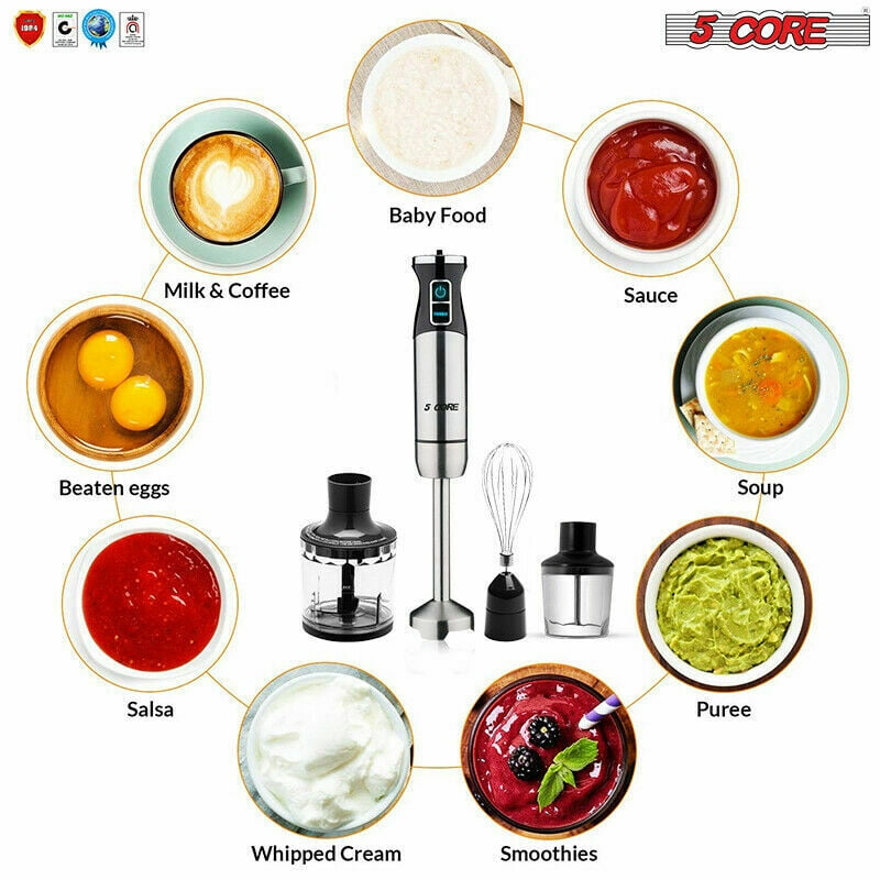 Buy 5 Core Immersion Hand Blender 5In1 500W Handheld 8 Variable