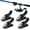 Black+Silver, variant on IULAVP 4PCS Surf Fishing Rod Bait Launcher Cannon, Long Distance Casting Trigger for Fixed Spool Reels, Bionic Thumb Finger Protector for Beach Surf Anglers