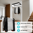 thumbnail image 6 of Space-Saving Foldable Attic Ladder, with 1102 lb Capacity, Wall-Mounted 12-Step Alloy Steel Pull-Down System, Adjustable 9.5-10.17ft Collapsible Attic Access Ladder, 6 of 16