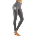 thumbnail image 2 of MIASHUI Women Quick Dry Solid Color Pocket Yoga Pants For Comfy And Practical Use Grey,L, 2 of 5