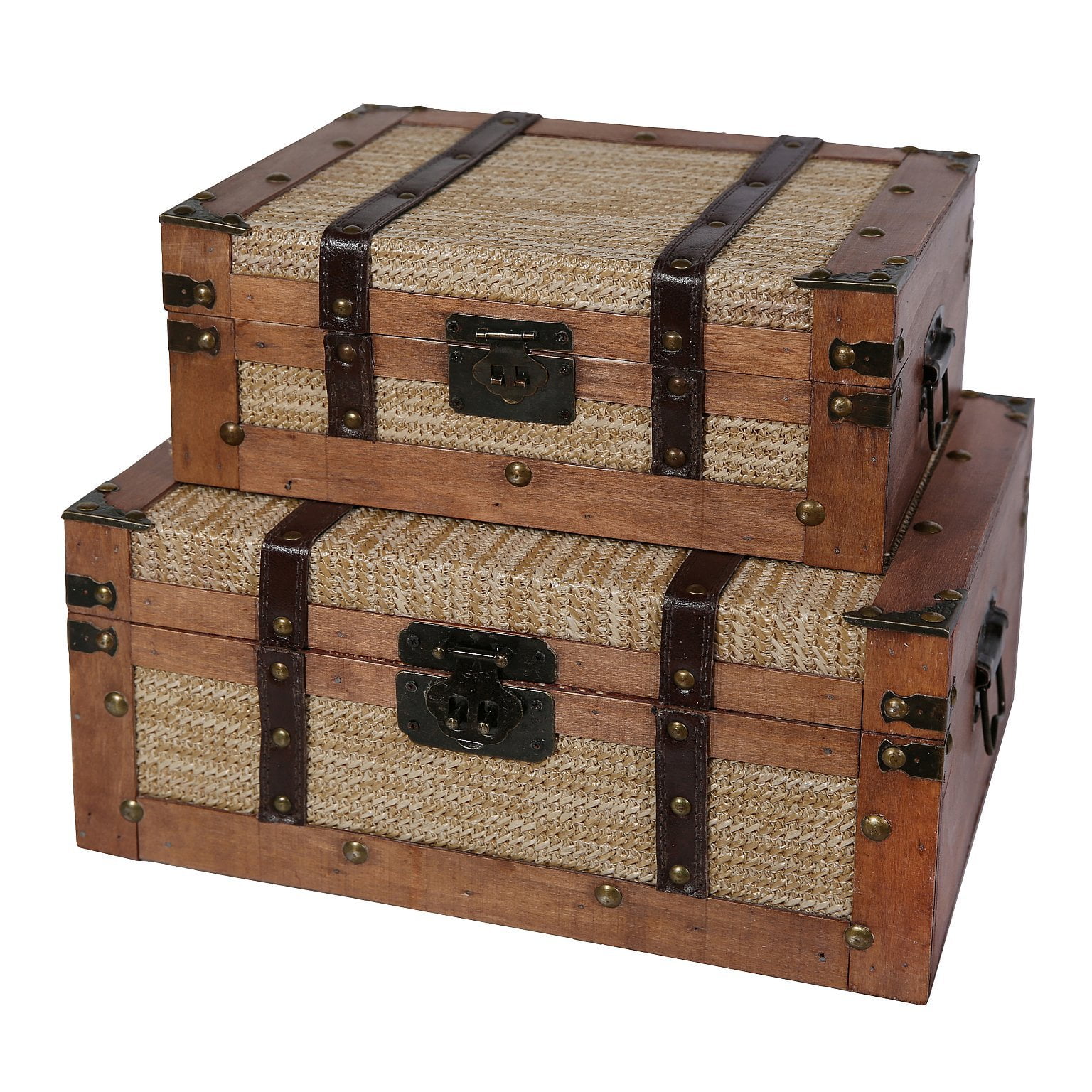 antique wooden suitcase