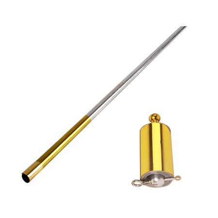 BESTSKY 1 Pcs 110cm Golden Color Metal Appearing Cane Pocket Staff Magic Wand Stage Close-up Magic Trick