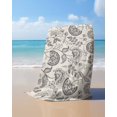 thumbnail image 4 of Grey Paisley Beach Towels Oversized Super Absorbent, Boho Flower Botanical Leaf Branch Lightweight Bath Towel Quick Dry Sets For Bathroom/Pool/Rv Camping/Beach Play/Gym Room/Picnic 35"x70", 4 of 8