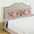 thumbnail image 5 of Haosy Satin Pillowcase for Hair and Skin Standard Cooling Silk Pillow Case with Envelope Closure Red Yellow Pink Rose 20"x26", 5 of 9