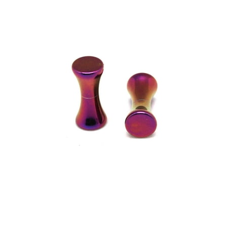 Body Jewelry Metallic Purple Double Flared Steel Ear Plug 3 Mm 8 Body Jewelry Metallic Purple Double Flared Steel Ear Plug 3 Mm 8 Gauge 2 Piece