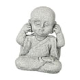 thumbnail image 3 of Bonita figura de monje, estatua de Buda, delicada figura de Kungfu para jardín, hecha a mano, decorativa. No escuchar, 3 of 6