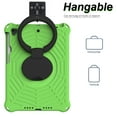 thumbnail image 4 of Kids Friednly Case for iPad 9th/8th/7th Generation 10.2 inch, EVA Foam Shoulder Strap Shockproof Protective Case with Pencil Holder Rotated Handle Bracket Stand Heat Dissipation Cover,Green, 4 of 8
