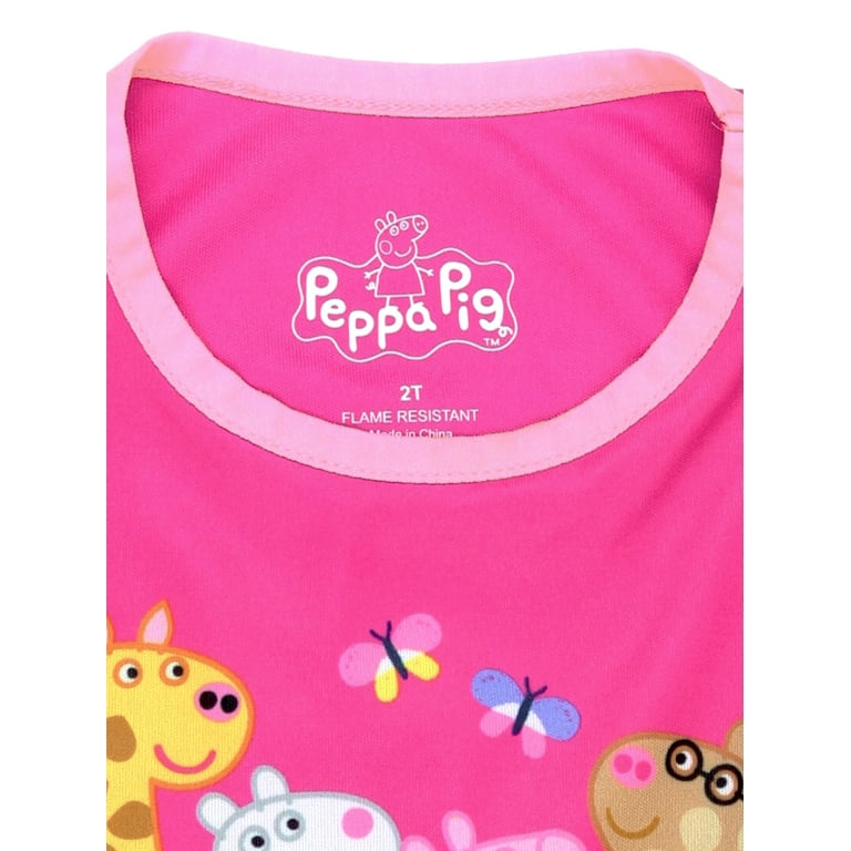 Peppa Pig Toddler and Girls Rainbow Dress Up Fantasy Nightgown Pajamas K228746PP