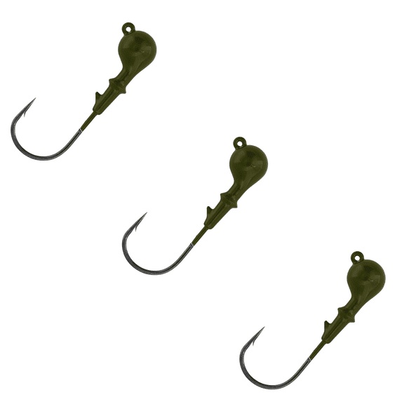 Buckeye Lures G-Man Shakey Head 1/4 oz. – Green Pumpkin, 3-Pack